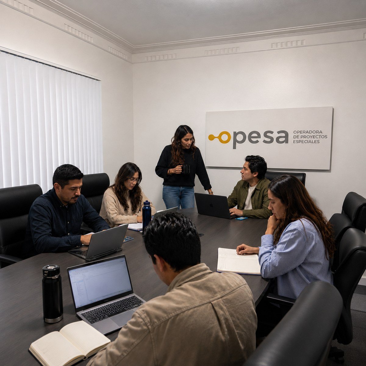 Equipo de trabajo de Grupo OPESA, del que Bustillos Colorado forma parte