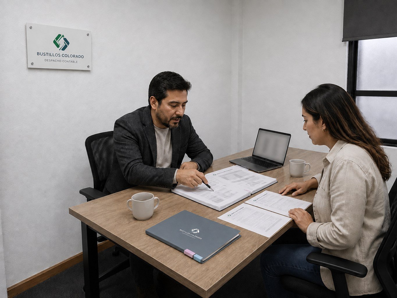 Reunión de asesoría legal laboral en el despacho